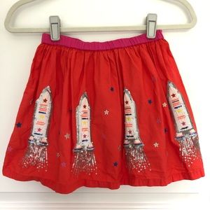 Mini Boden Sequin Rocket Ship Skirt